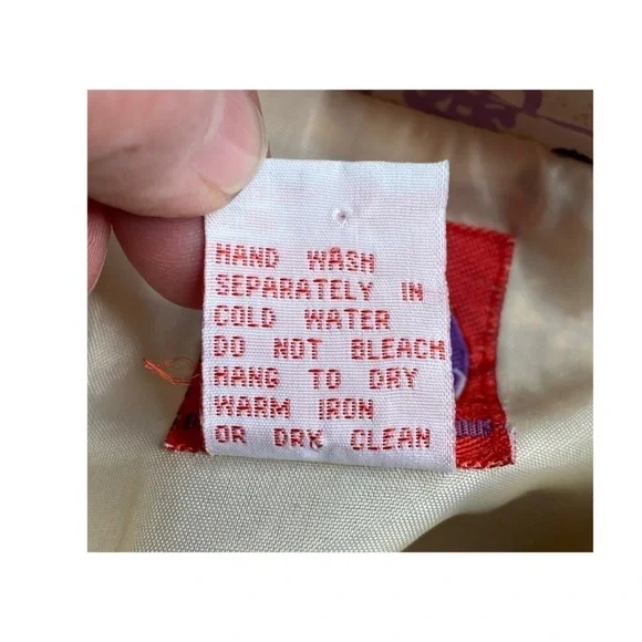 Vintage Silk Floral Print Bomber Jacket Women’s Sz Sm - Picture 8 of 8